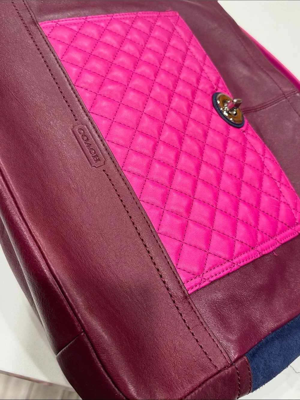 COACH Leather Bag with Crossbody Strap